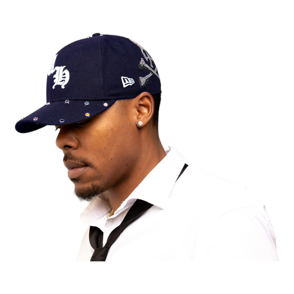 UH Logo Skull Fitted Cap (Navy)