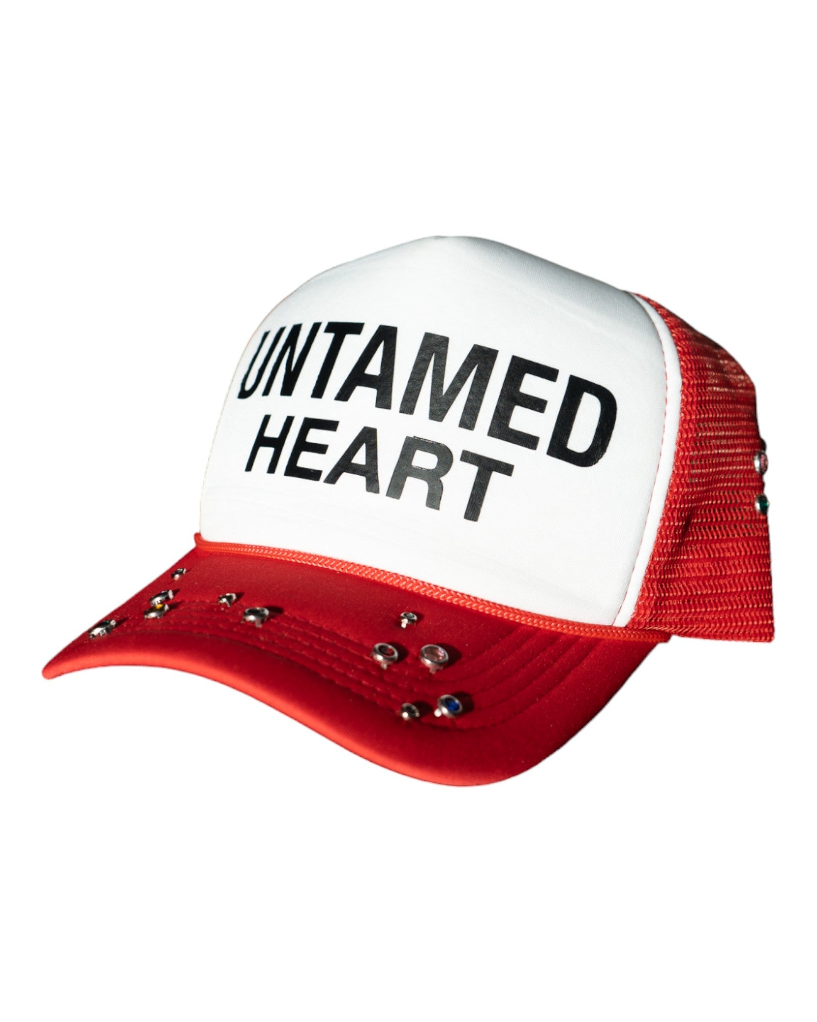 Jeweled Trucker Hat (Red)