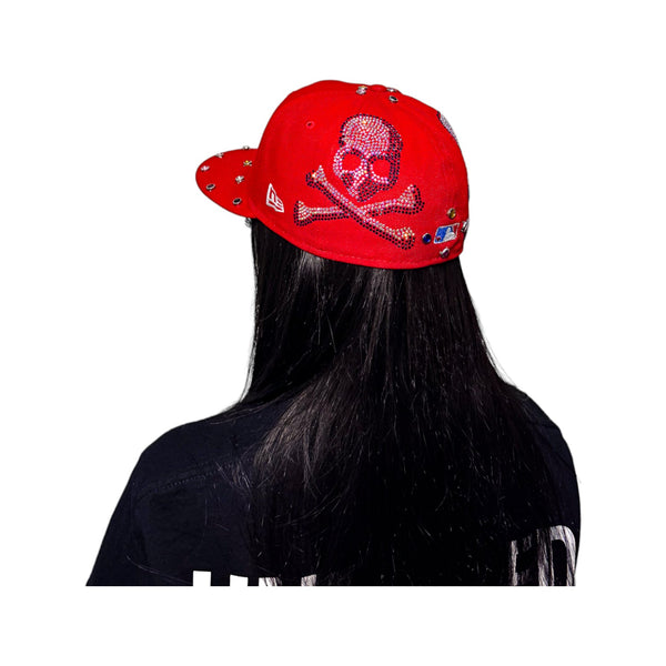 UH Logo Skull Fitted Cap (Red)