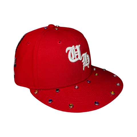 UH Logo Skull Fitted Cap (Red)